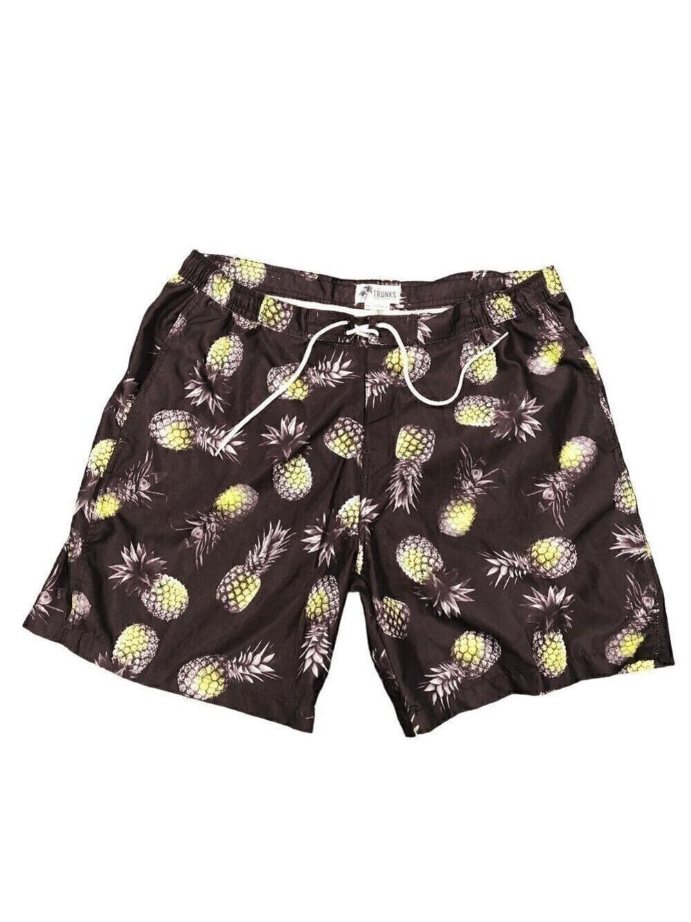 Trunks Surf & Swim Co. Men's Tropical Pineapple Swim Trunks Size XXL